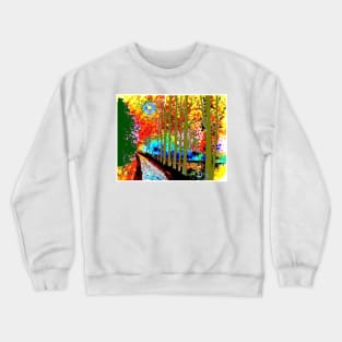 Fall foliage A Woodland Scene Painting Print Crewneck Sweatshirt